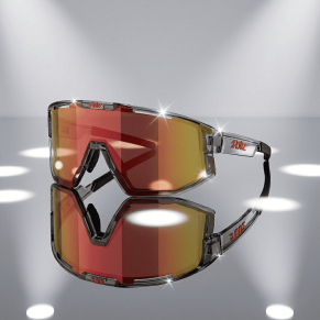 Очки BLIZ Fusion Transparant Dark Grey Brow Red Multi
